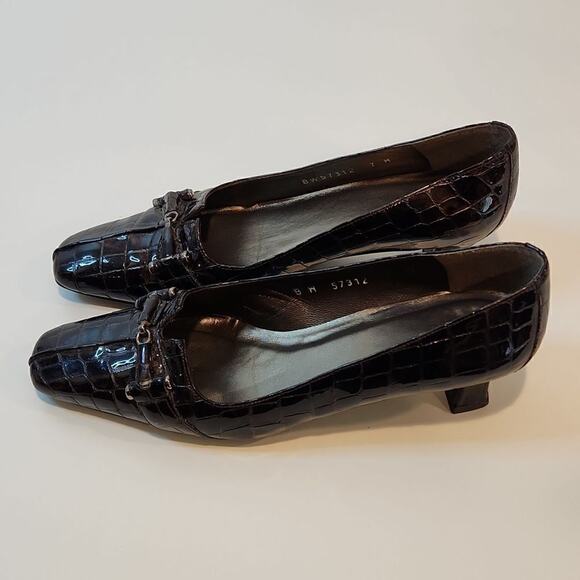 Stuart Weitzman Leather Pumps Platform Mini Heels Shoes Women's Size 7M EUC NICE - Picture 3 of 14